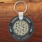 ゴルフボパーソナライズされたールキーチェーン キーホルダー (正面)