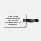 ゴルフボパーソナライズされたールスティック選手 ラゲッジタグ (裏面横)