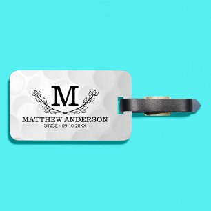 ゴルフボパーソナライズされたールパターン名モノグラムエイジ ラゲッジタグ