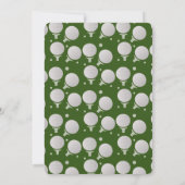 ゴルフボモダンールバースデーパーティーグリーン 招待状 (裏面)