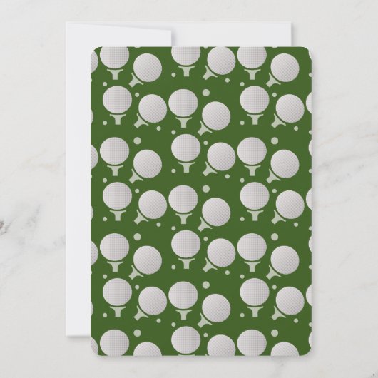 ゴルフボモダンールバースデーパーティーグリーン 招待状 (裏面)