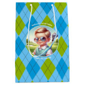 ゴルフボーイバースデーパアーガイルーティ ミディアムペーパーバッグ (正面)