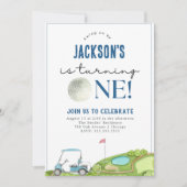 ゴルフボーイファースト誕生日招待状 招待状 (正面)