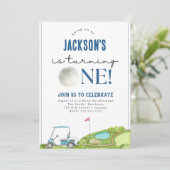 ゴルフボーイファースト誕生日招待状 招待状 (スタンド正面)