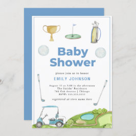 ゴルフボーイベビーシャワー招待状 招待状