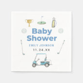 ゴルフボーイベビーシャワー スタンダードカクテルナプキン (正面)