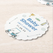 ゴルフボーイベビーシャワー ペーパーコースター (アングル)