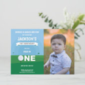 ゴルフボーイ誕生日招待状と写真 招待状 (スタンド正面)