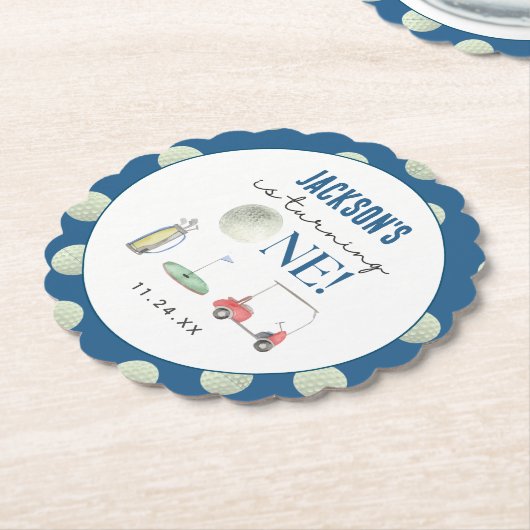 ゴルフボーイ誕生日 ペーパーコースター (アングル)