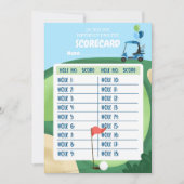 ゴルフボーイ誕生日Par-Tee 18ホールカードスコアカード 招待状 (正面)