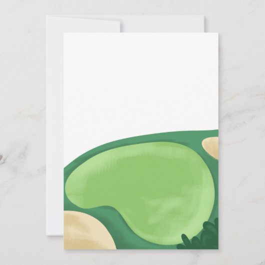 ゴルフボーイ誕生日Par-Tee 9穴カードスコアカード 招待状 (裏面)