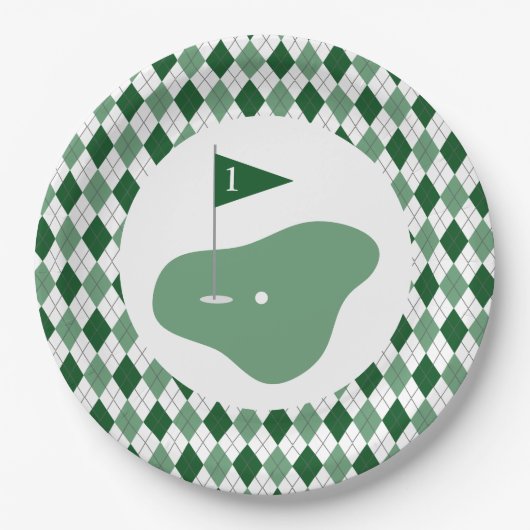 ゴルフボーイ1歳の誕生日 ペーパープレート (正面)
