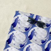 ゴルフボールおもしろいゴルファーのアートパターン ビーチタオル (インサイチュ)