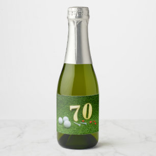 ゴルフボールがグリーンで70周年 スパークリングワインラベル