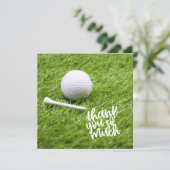 ゴルフボールがグリーンにサンキューカードされたゴルフ場 サンキューカード (スタンド正面)