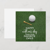 ゴルフボールがグリーンに ハッピーマザーズデー ゴルフママへ シーズンカード (正面/裏面)