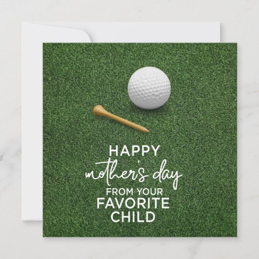 ゴルフボールがグリーンに ハッピーマザーズデー ゴルフママへ シーズンカード (正面)