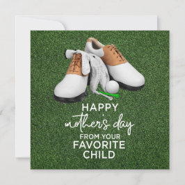 ゴルフボールがグリーンに Happy Mother's Day  ゴルフママへ シーズンカード