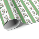 ゴルフボールがティーに乗ったセージタンとホワイト ラッピングペーパー (ロールコーナー)