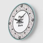 ゴルフボールがフォトウォールの時計をフレーム ラージ壁時計 (傾斜)