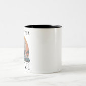 ゴルフボールだと思った面白いゴルフ好き ツートーンマグカップ (中央)