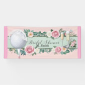 ゴルフボールでゴルファーの花嫁のためのゴルフ ブライダルシャワー 横断幕 (横)