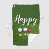 ゴルフボールでゴルファーを喜ぶ引退 ゴルフタオル (インサイチュ)