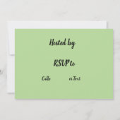 ゴルフボールとのゴルフのブライダルシャワー招待 招待状 (裏面)