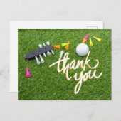 ゴルフボールとカラフルティーグ感謝していラス ポストカード (正面/裏面)