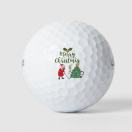 ゴルフボールとサンタクロースMerry Christmas golf ゴルフボール
