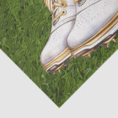 ゴルフボールとシューズをグリーンにしたゴルフの誕生日 薄葉紙 (詳細)