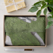 ゴルフボールとシューズをグリーンにしたゴルフの誕生日 薄葉紙 (ギフト)