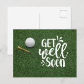 ゴルフボールとティーが2つあるゴルファー早く回復してねP ポストカード (正面/裏面)