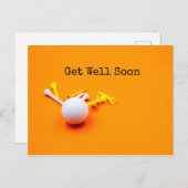 ゴルフボールとティーでゴルフが上手く行く ポストカード (正面/裏面)