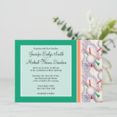 ゴルフボールとティーのパターン 招待状 (スタンド正面)