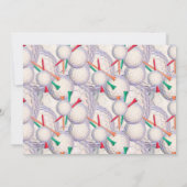 ゴルフボールとティーのパターン 招待状 (裏面)