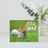 ゴルフボールとティーは緑の草の上結婚にある ポストカード (スタンド正面)