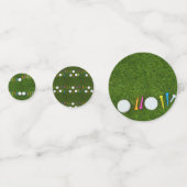 ゴルフボールとティーを備えたゴルフテーブル紙吹雪 コンフェッティ (正面)