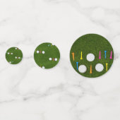 ゴルフボールとティーを備えたゴルフテーブル紙吹雪 コンフェッティ (裏面)