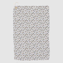 ゴルフボールとティーカスタマイズ可能なゴルフタオル ゴルフタオル