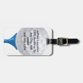 ゴルフボールとティーデザインラゲッジタグ ラゲッジタグ (正面横)