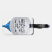 ゴルフボールとティーデザインラゲッジタグ ラゲッジタグ (裏面横)