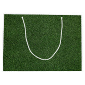 ゴルフボールとティー付きゴルフメリークリスマス ラージペーパーバッグ (裏面)