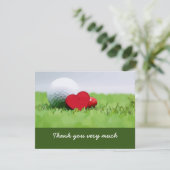 ゴルフボールとハートの愛とゴルフサンキューカード (スタンド正面)