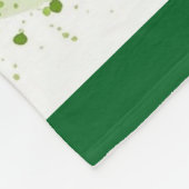 ゴルフボールとパッティンググリーンの国旗 フリースブランケット (角)