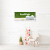 ゴルフボールとビール付きのゴルフバースデーバナー 横断幕 (インサイチュ)