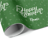 ゴルフボールとフラッグでのゴルフの幸せな退職 ラッピングペーパー (ロールコーナー)