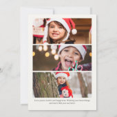 ゴルフボールと光沢のあるオーナメント・ 3枚の写真 シーズンカード (裏面)