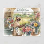 ゴルフボールと花でゴルフの回復を応援しよう ポストカード (正面)