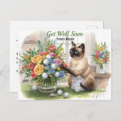 ゴルフボールと花でゴルフの回復を応援しよう ポストカード (正面/裏面)